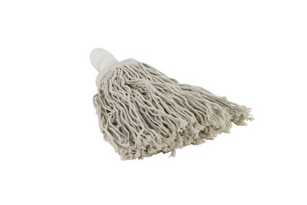 Spaanse mop ovale steelhouder 250 gram dop wit