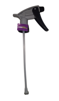Acid Sproeikop Grijs/Zwart met 19 cm aanzuigtube