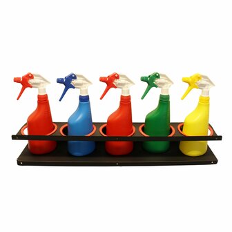 Flessenrek met voorbeeldflessen