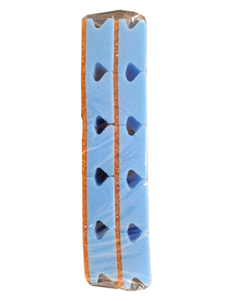 Spons blauw oranje 10 stuks zijaanzicht