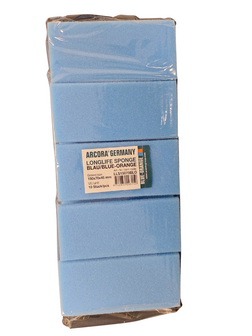 Schuurspons blauw oranje 10 stuks verpakking