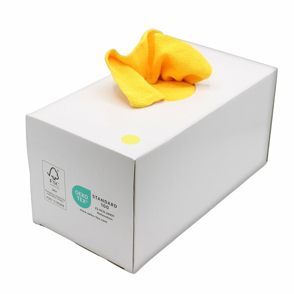 Dispenserdoos geel 