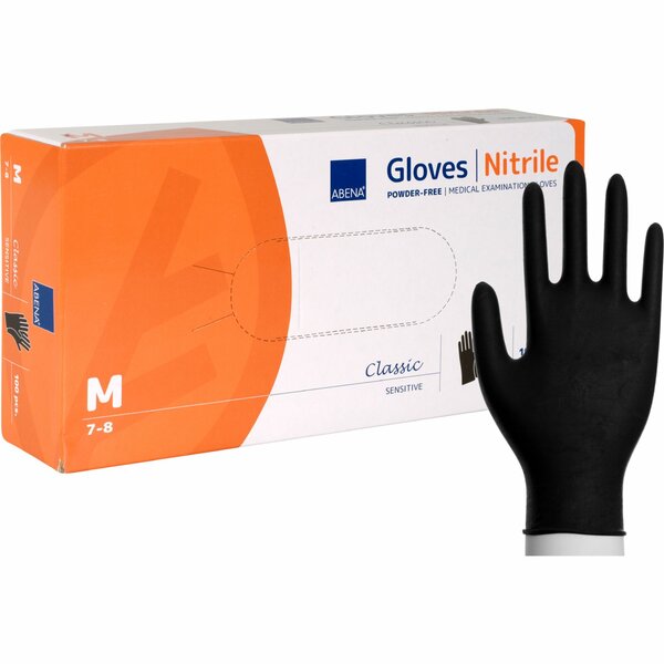 Nitril handschoen zwart maat M
