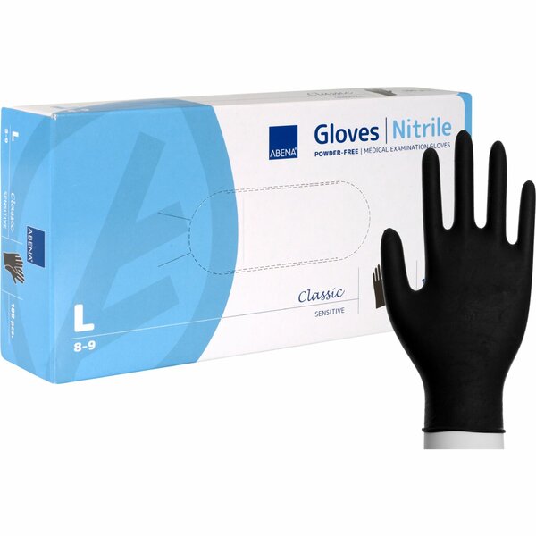 Nitril handschoen zwart maat L
