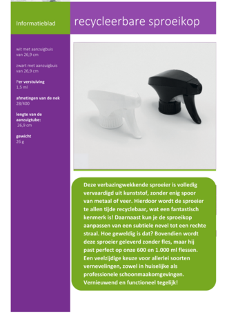 Recycleerbare sproeikop Zwart