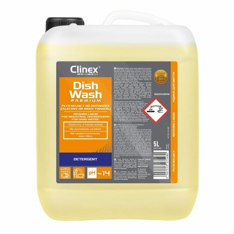 Clinex DishWash Premium – 5 liter - Afwasmiddel voor Horeca Vaatwassers | Schone Vaat zonder Strepen