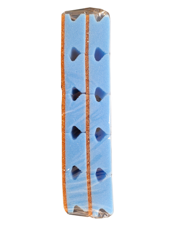 Spons blauw oranje 10 stuks zijaanzicht