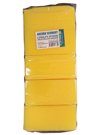 Verpakking 10 stuks spons Geel Oranje