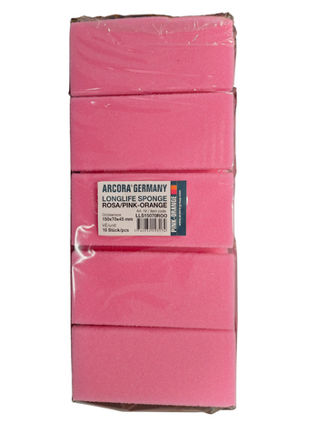Schuursponzen 10 stuks Roze/Oranje