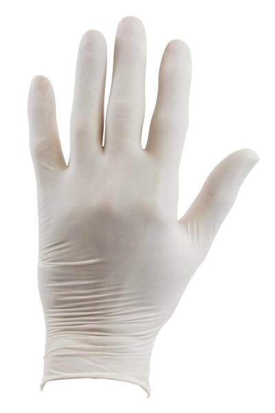 Disposable latex handschoen wit ongepoederd doos &agrave; 100 medium