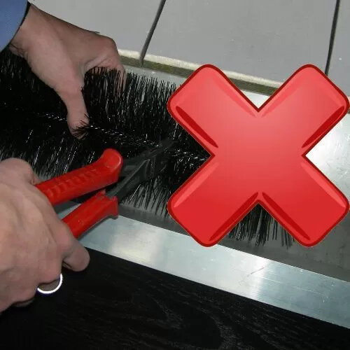 Niet knippen van borstels