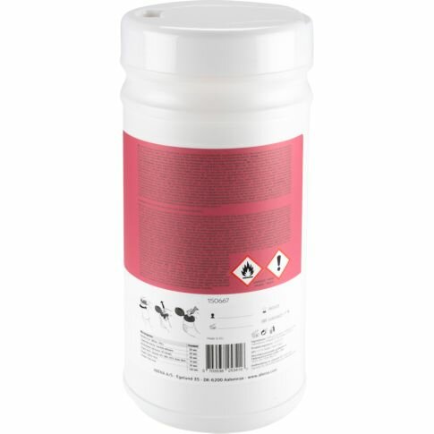 Achterkant Abena doekjes bus