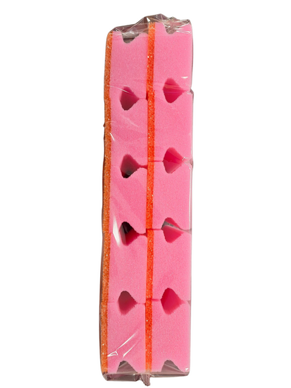 Zijaanzicht 10 stuks Spons Roze oranje