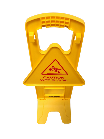 Bovenzicht waarschuwingsbord