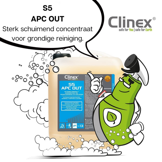 Ontvetter Clinex S5 APC OUT sterk geconcentreerd 5 liter