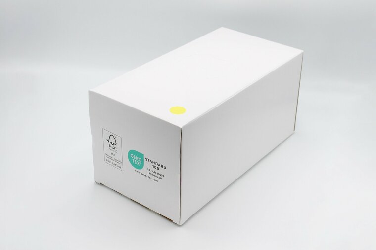 Dispenserdoos 38x38 cm 50 stuks geel