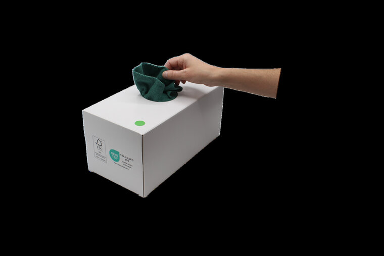 Dispenser box groen voorbeeld