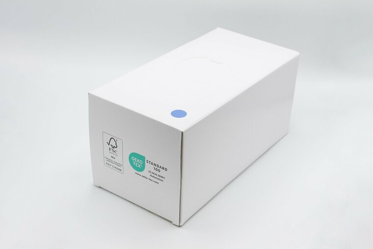 Dispenserbox blauw 38x38cm 50 stuks