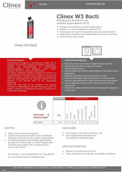 Gebruiksblad Clinex Bacti