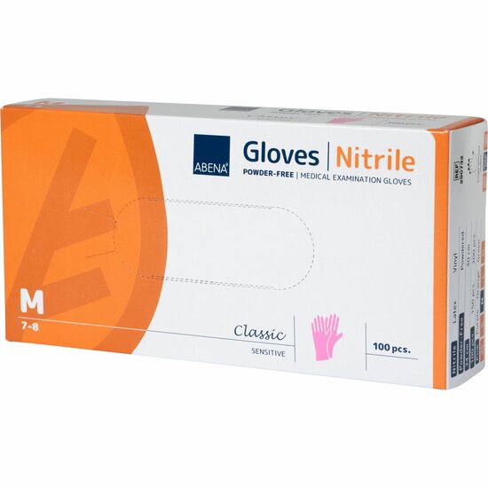 Handschoen poedervrij roze