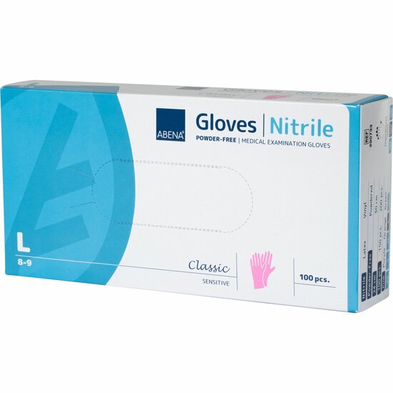 Handschoen nitril roze