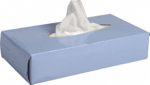 blauw doosje tissues