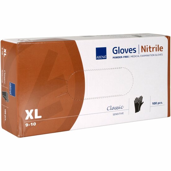 doos zwarte handschoen zwart XL