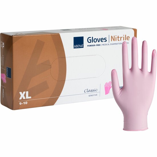 Classic Sensitive handschoen nitril roze XL