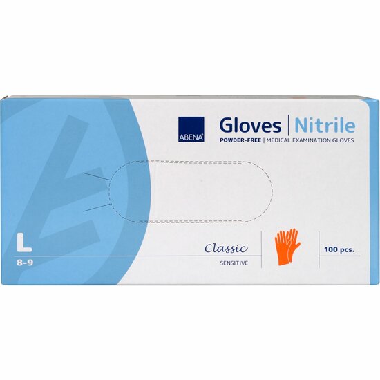 Doos oranje handschoenen maat L