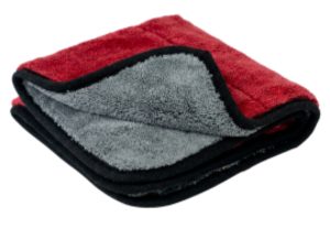 Polish doek 40x40 cm rood/grijs