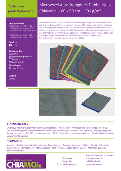 Handleiding Carbon microvezeldoek
