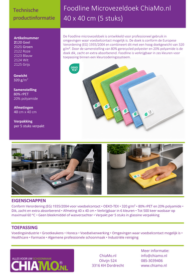 Foodline informatieblad