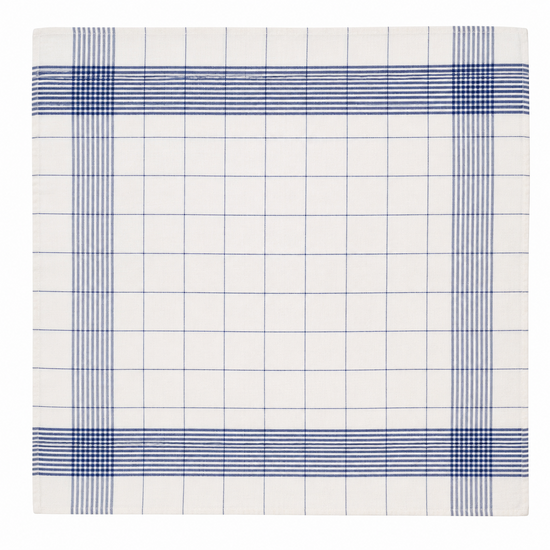 Glazendoek blauw glad voorzijde
