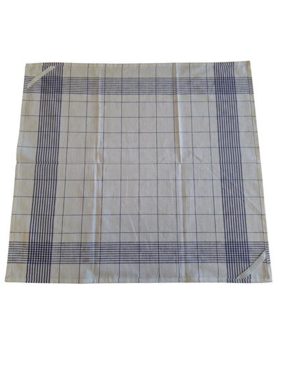 Glazendoek blauw achterzijde
