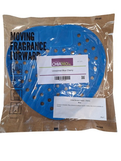Urinoirmat Blue Cherry verpakt