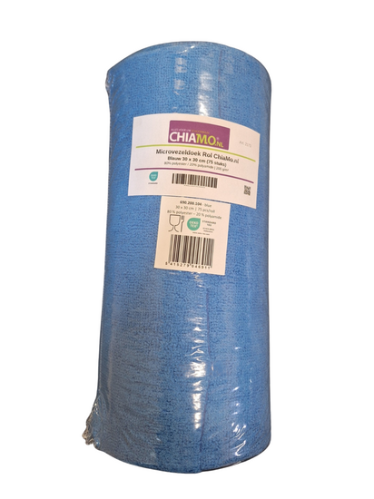 Rol microvezeldoek blauw verpakking 75 doekjes