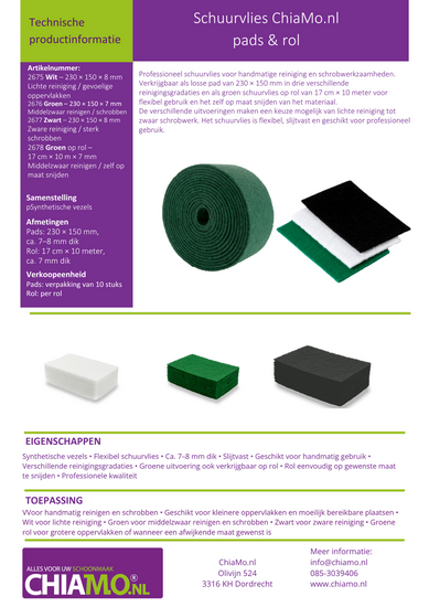 Productpagina Schuurvlies ChiaMo.nl