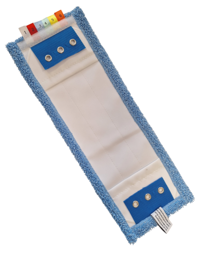 Microvezel Vlakmop ChiaMo.nl Pocket en Flappen Blauw 46 x 14 cm onderkant