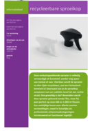 Recycleerbare sproeikop Wit