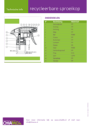 Recycleerbare sproeikop Zwart