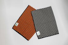 Top Dry microvezeldoek zwart/oranje 50 x 70 cm