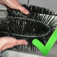 Wel vouwen van zonnepaneelborstels