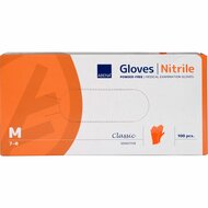 Classic Sensitive Nitril Handschoenen Oranje Poedervrij Maat M