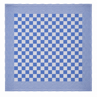 Theedoek geblokt blauw