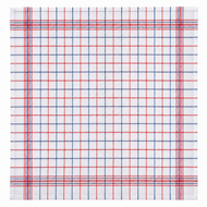 Theedoek Blok ChiaMo.nl Wit/Rood/Blauw 70 x 70 cm