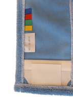 Microvezel Vlakmop Betra Pocket en Flappen Blauw 40 x 13 cm onderkant detail