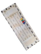 Microvezel Scrubvlakmop Betra Pocket en Flappen Wit/Zwart 40 x 13 cm onderkant