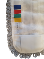 Microvezel-Katoen Vlakmop Betra Pocket en Flappen Grijs/Wit 40 x 13 cm onderkant detail
