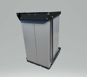Sherman industriële pedaalemmer 2 x 25 liter afvalscheiding 55x40x34 cm