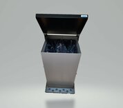 Sherman industriële pedaalemmer 2 x 25 liter afvalscheiding 55x40x34 cm